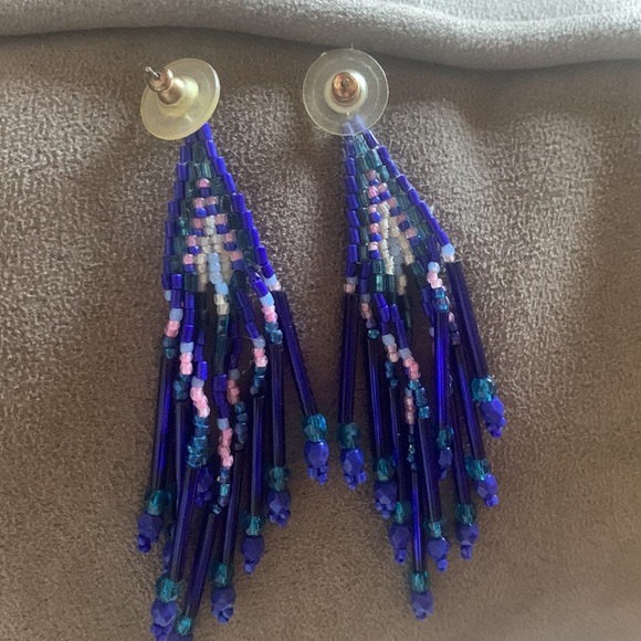 Vintage 80/90s Beaded post earrings - Picture 3 of 3